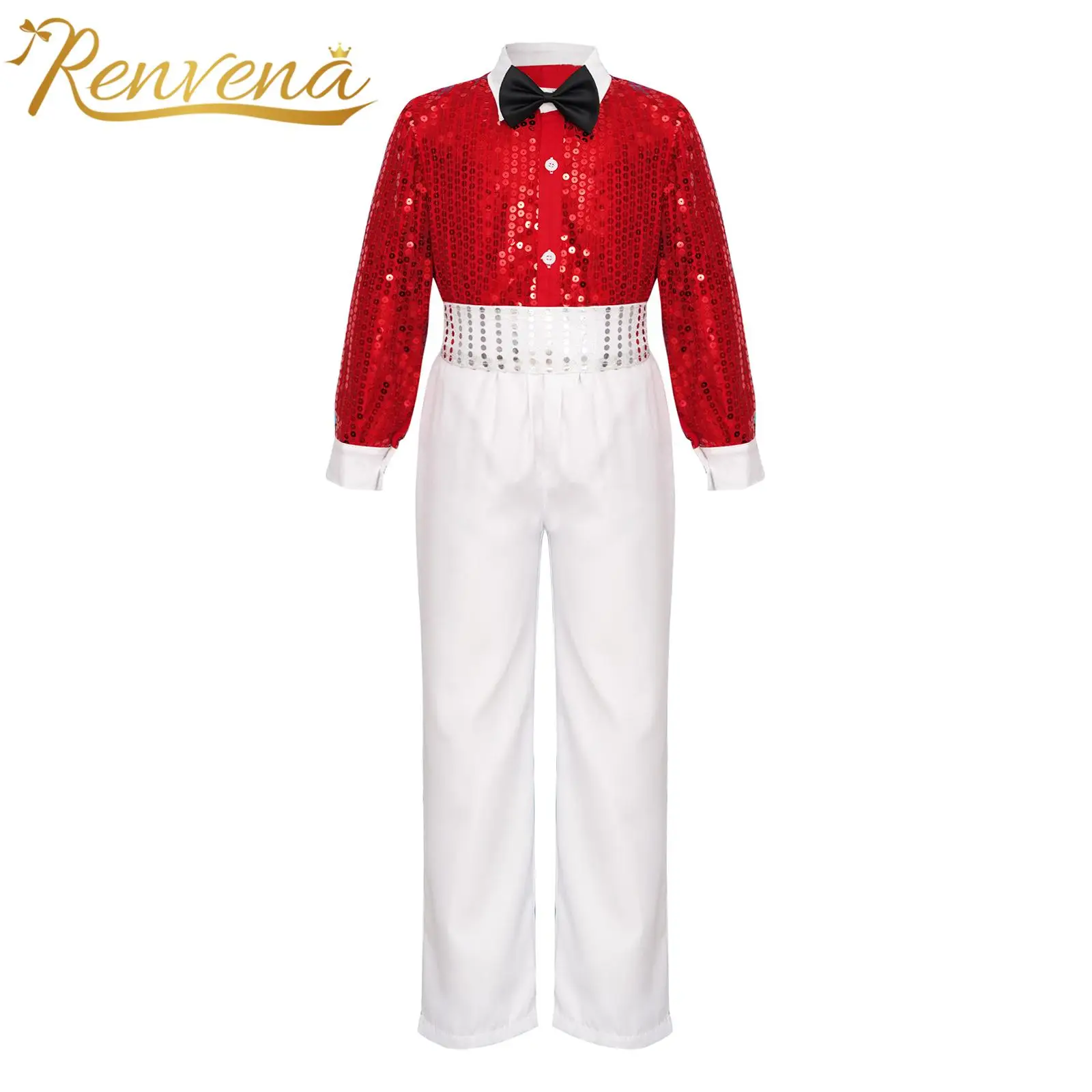 Детский костюм для джазовых танцев, костюм для выступления на сцене, блестящая рубашка с длинными рукавами и блестками, брюки, костюм одежды для мальчиков, Одежда для танцев
Детский костюм для джазовых танцев, костюм для выступления на сцене, блестящая рубашка с длинными рукавами и блестками, брюки, костюм одежды для мальчиков, Одежда для танцев