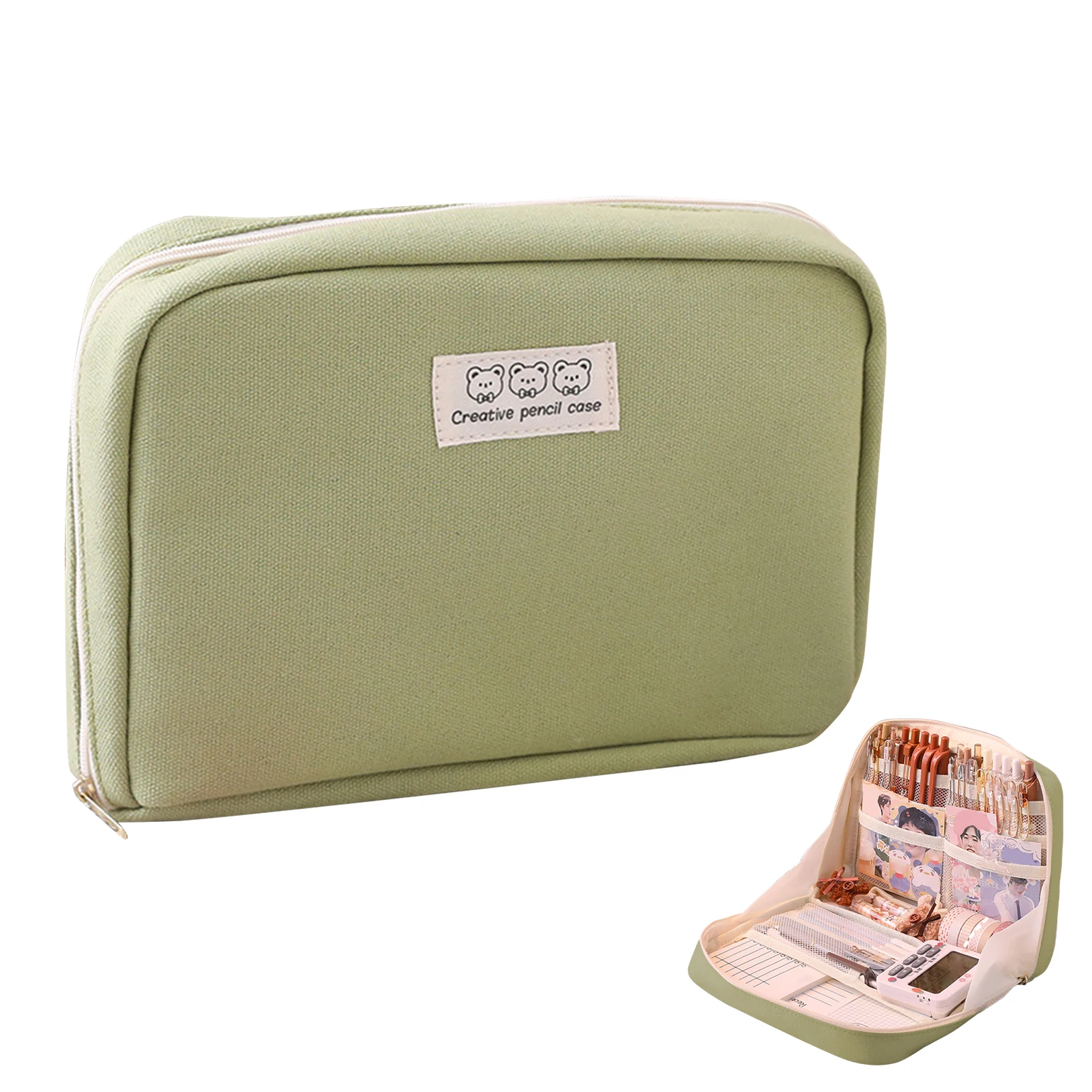 Office School Pencil Case Simple Canvas Pen Bag Stationery Storage Pouch Organizer Gift Adult Kids Large Capacity Pencil Bag
Office School Pencil Case Simple Canvas Pen Bag Stationery Storage Pouch Organizer Gift Adult Kids Large Capacity Pencil Bag