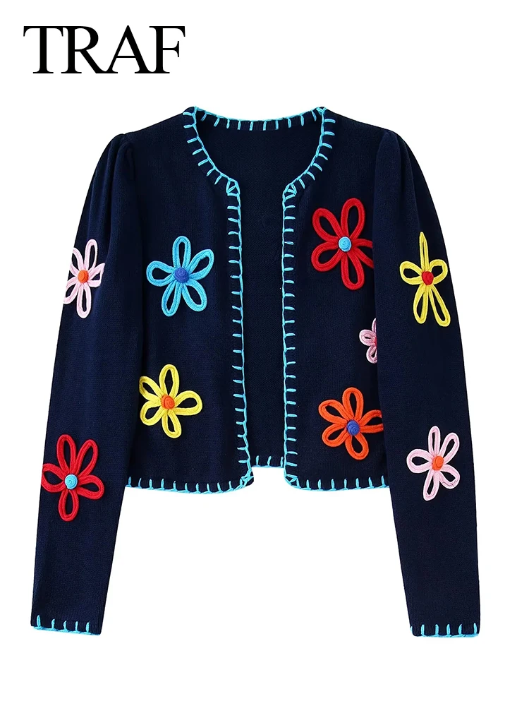 TRAF Elegant Women's Cardigan Sweater Coat Applique Elegant Navy Blue Chic Slim 2022 Fashion New Comfortable Short Top Ladies
TRAF Elegant Women's Cardigan Sweater Coat Applique Elegant Navy Blue Chic Slim 2022 Fashion New Comfortable Short Top Ladies