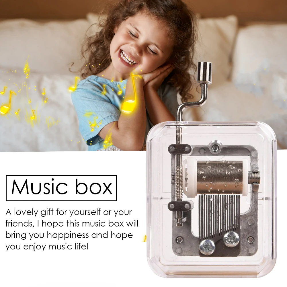 NEWEST 24 Songs Mini Music Box Hand Cranking Music Movement Transparent DIY Music Box Collectibles For Cute Christmas Gift
NEWEST 24 Songs Mini Music Box Hand Cranking Music Movement Transparent DIY Music Box Collectibles For Cute Christmas Gift