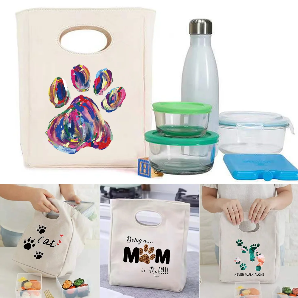 2022 New Thermal Lunch Bag Canvas Tote Eco Pouch,Footprints Print Bag for Women Outdoor Shopper Storage Clutch Travel Bags
2022 New Thermal Lunch Bag Canvas Tote Eco Pouch,Footprints Print Bag for Women Outdoor Shopper Storage Clutch Travel Bags