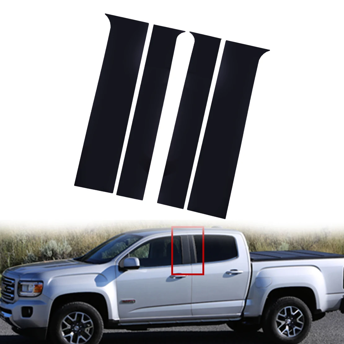 4Pcs Car Left Right Door Pillar Post Cover Sticker Glossy Black Fit for Chevrolet Colorado GMC Canyon 2022 2021 2020 2019-2015
4Pcs Car Left Right Door Pillar Post Cover Sticker Glossy Black Fit for Chevrolet Colorado GMC Canyon 2022 2021 2020 2019-2015