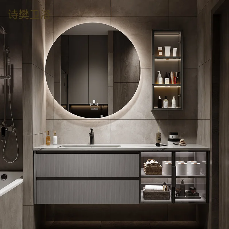 Slate integrated basin i bathroom cabinet combination modern light luxury washbasin washbasin cabinet bathroom washstand
Slate integrated basin i bathroom cabinet combination modern light luxury washbasin washbasin cabinet bathroom washstand