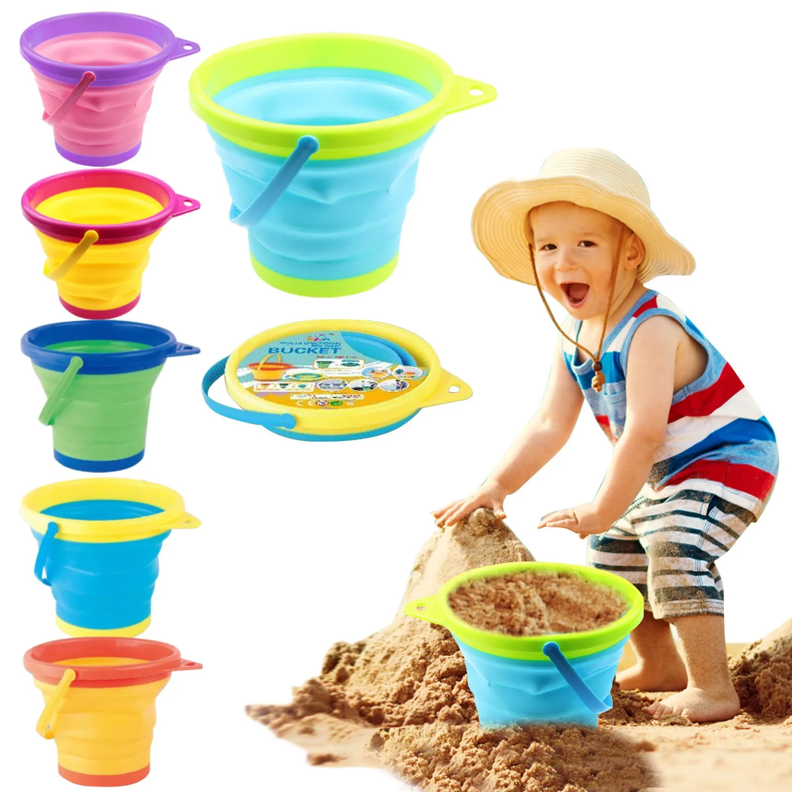 Portable Foldable Bucket Beach Accessories Sand Play Summer Outdoor Sea Water Games Soft Glue Bucket Children's Toys Kids Gifts
Portable Foldable Bucket Beach Accessories Sand Play Summer Outdoor Sea Water Games Soft Glue Bucket Children's Toys Kids Gifts