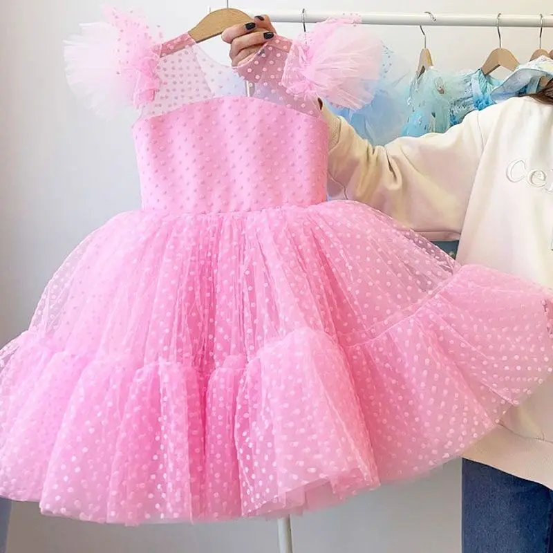 Girls Princess Dress Kids Elegant Wedding Tutu Prom Dresses Children Tulle Flare Sleeve Communion Party Formal Evening Clothes 
Girls Princess Dress Kids Elegant Wedding Tutu Prom Dresses Children Tulle Flare Sleeve Communion Party Formal Evening Clothes
