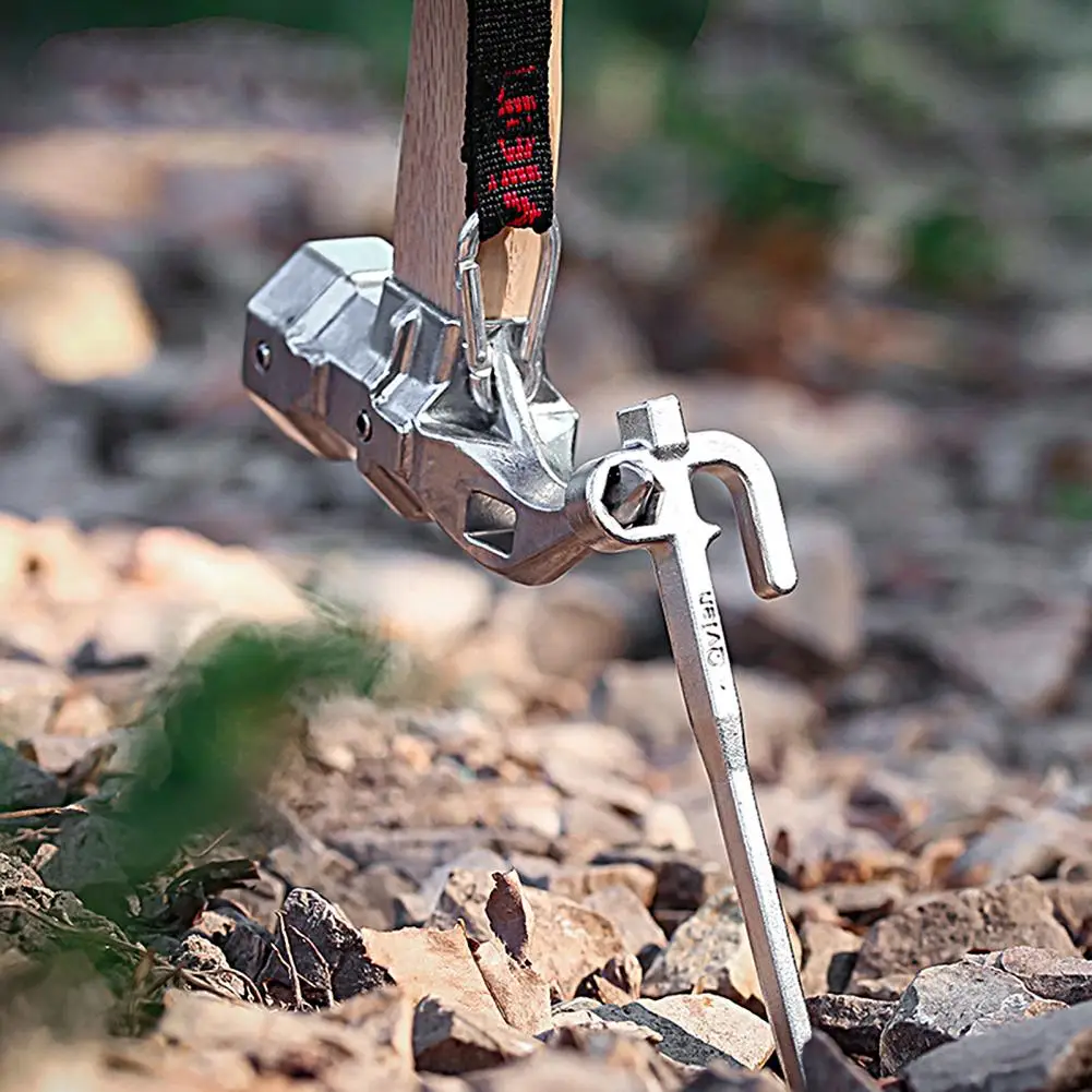 Ground Pegs Durable Anti-dropping with Hanging Hole Thickened Firm Tent Pegs for Picnic Ground Nails Ground Pegs
Ground Pegs Durable Anti-dropping with Hanging Hole Thickened Firm Tent Pegs for Picnic Ground Nails Ground Pegs
