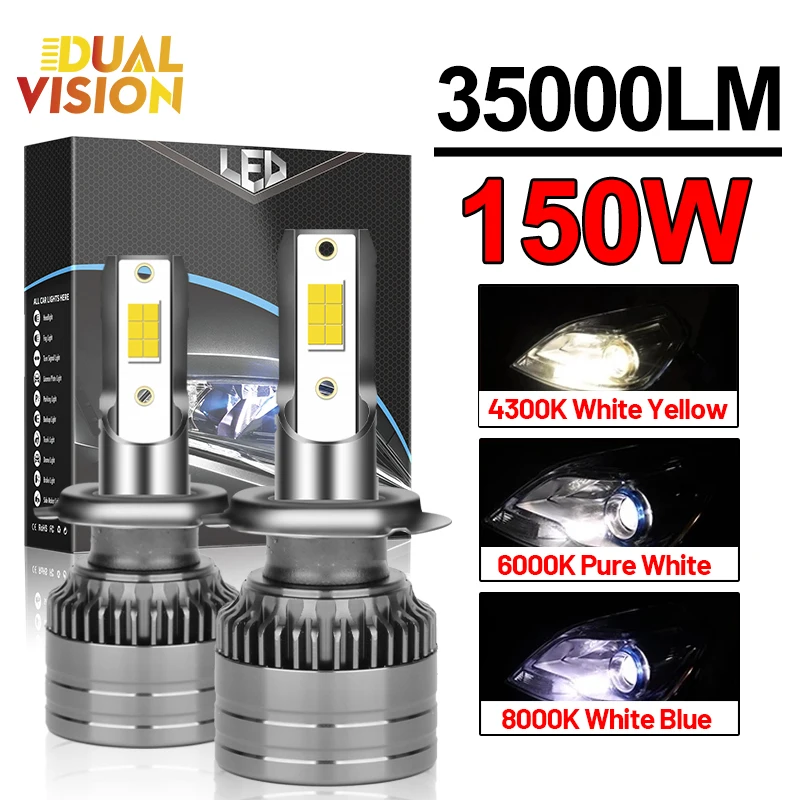 35000LM H7 H4 H11 LED Headlights Canbus 150W High Power H8 H9 HB4 HB3 9005 9006 9012 Turbo Fog Lamps Car Lights For Lenses 12V
35000LM H7 H4 H11 LED Headlights Canbus 150W High Power H8 H9 HB4 HB3 9005 9006 9012 Turbo Fog Lamps Car Lights For Lenses 12V