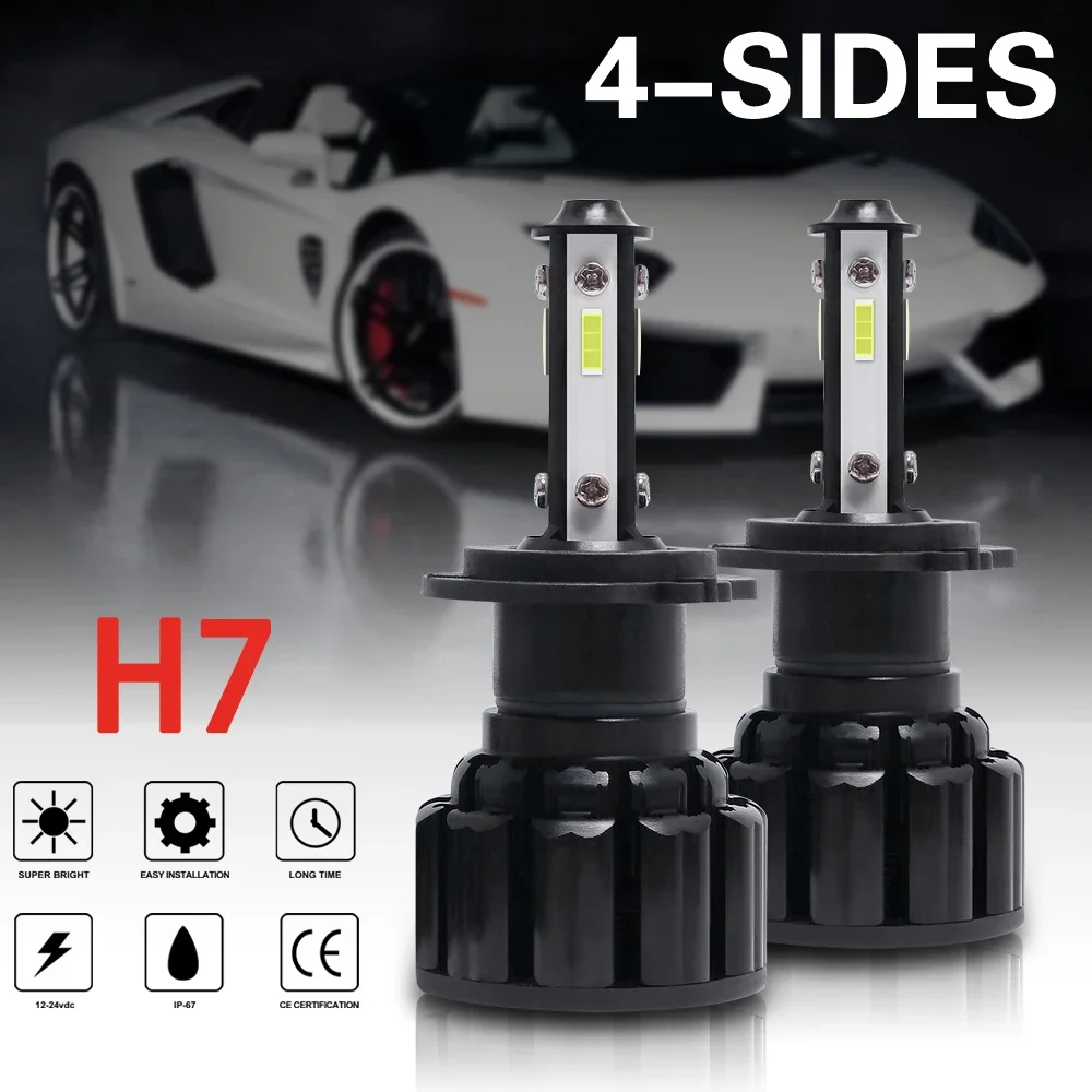 6500K H7 LED Headlight Bulbs 80w H4 H7 H11 H13 LED Car Headlights 4 Side Lights 5202 9007 HB3 9006 COB Bulb Fog Light
6500K H7 LED Headlight Bulbs 80w H4 H7 H11 H13 LED Car Headlights 4 Side Lights 5202 9007 HB3 9006 COB Bulb Fog Light