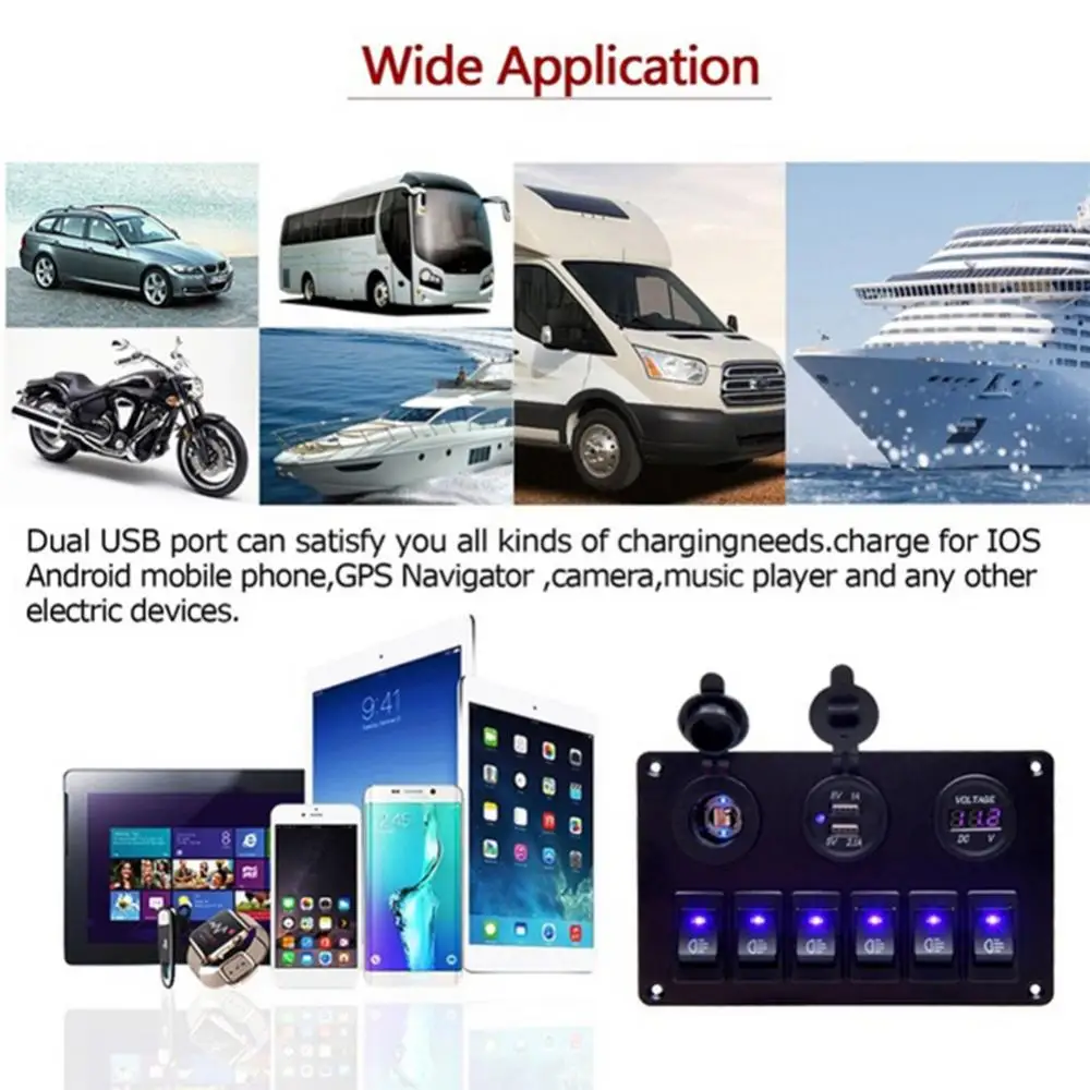 Печатная плата для автомобиля, лодки, 12-24 В, 6 комплектов, дисплей напряжения, панель управления переключателем
Печатная плата для автомобиля, лодки, 12-24 В, 6 комплектов, дисплей напряжения, панель управления переключателем