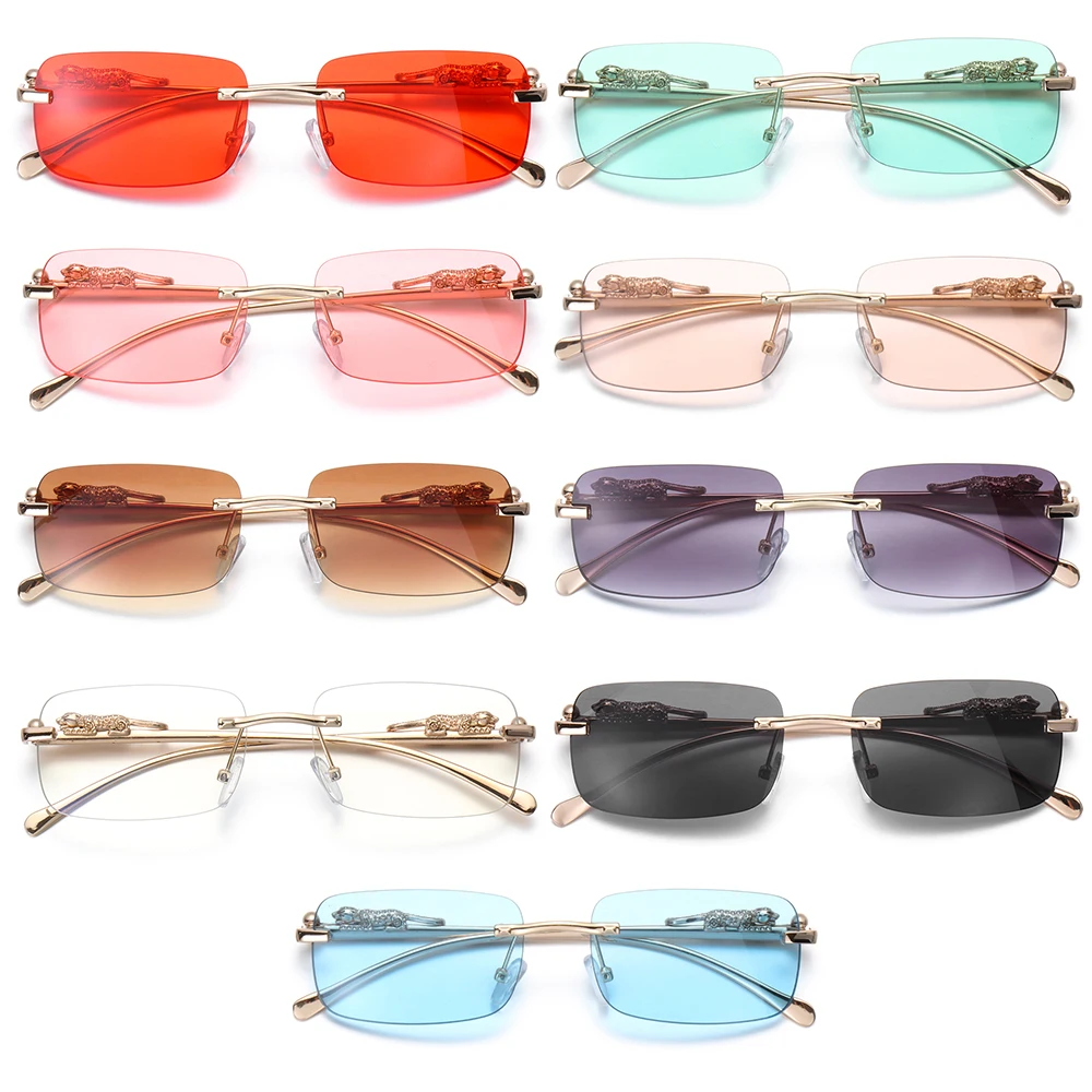 Fashion Rimless Rectangle Sunglasses for Women Men Retro Cheetah Decoration Clear Ocean Lens Sun Glasses Shades UV400 Eyewear
Fashion Rimless Rectangle Sunglasses for Women Men Retro Cheetah Decoration Clear Ocean Lens Sun Glasses Shades UV400 Eyewear