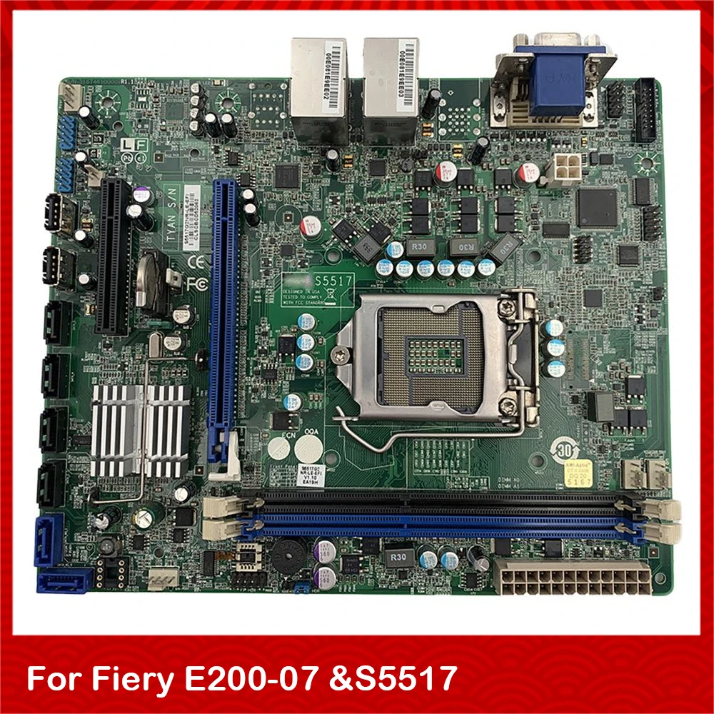 Original Server Motherboard For TYAN S5517 S5517AG2NR LGA1155 DDR3 Fiery E200-07 for Canon C700 C750 C800 C850 Fully Tested
Original Server Motherboard For TYAN S5517 S5517AG2NR LGA1155 DDR3 Fiery E200-07 for Canon C700 C750 C800 C850 Fully Tested