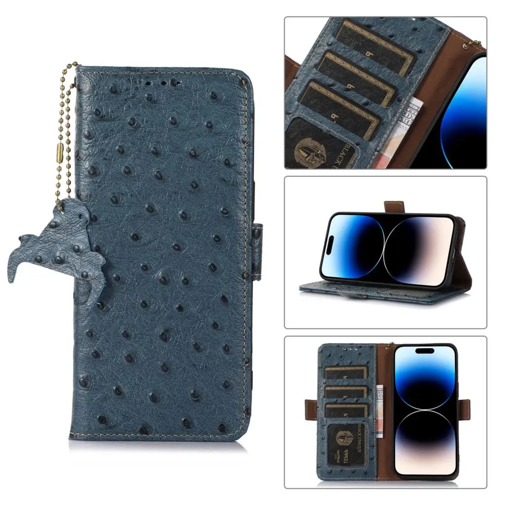 Genuine Cowhide Leather Flip Case For Samsung Galaxy S22 S23 Ultra Ostrich Grain RFID Blocking Card Slots Magnetic Wallet Cover
Genuine Cowhide Leather Flip Case For Samsung Galaxy S22 S23 Ultra Ostrich Grain RFID Blocking Card Slots Magnetic Wallet Cover