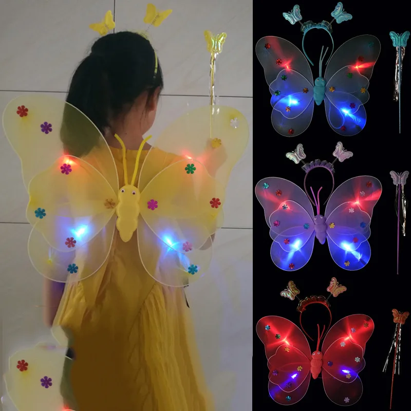 3Pcs Women Girl Fairy Cosplay Costume Set LED Simulated Butterfly Wing Pointed Tutu Skirt Headband Wand Princess Party Dress Up
3Pcs Women Girl Fairy Cosplay Costume Set LED Simulated Butterfly Wing Pointed Tutu Skirt Headband Wand Princess Party Dress Up