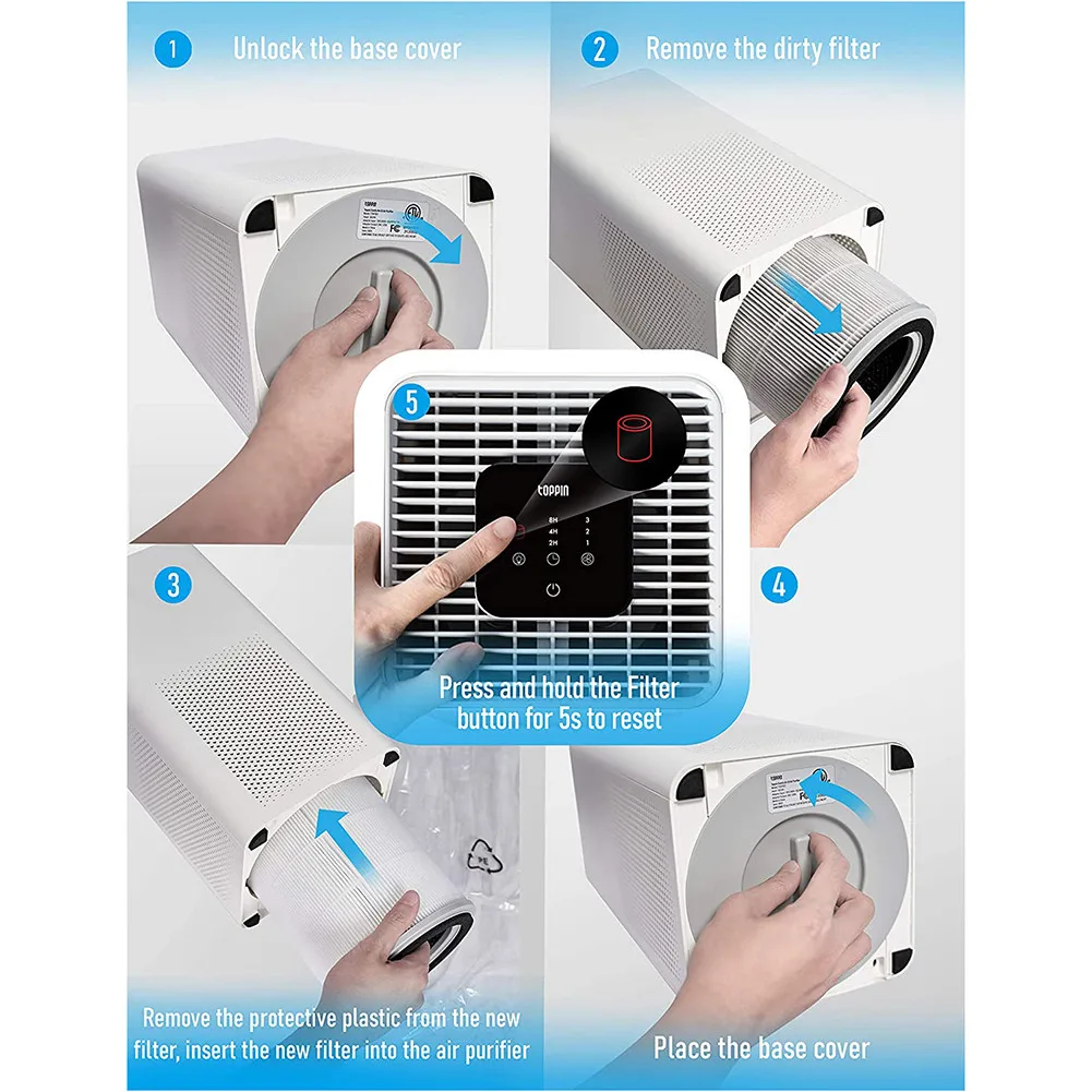 For TOPPIN TPAP001 Filter Original 4 In 1 Pre-filter H13 Filter Allergen Absorbers Replacement Parts
For TOPPIN TPAP001 Filter Original 4 In 1 Pre-filter H13 Filter Allergen Absorbers Replacement Parts