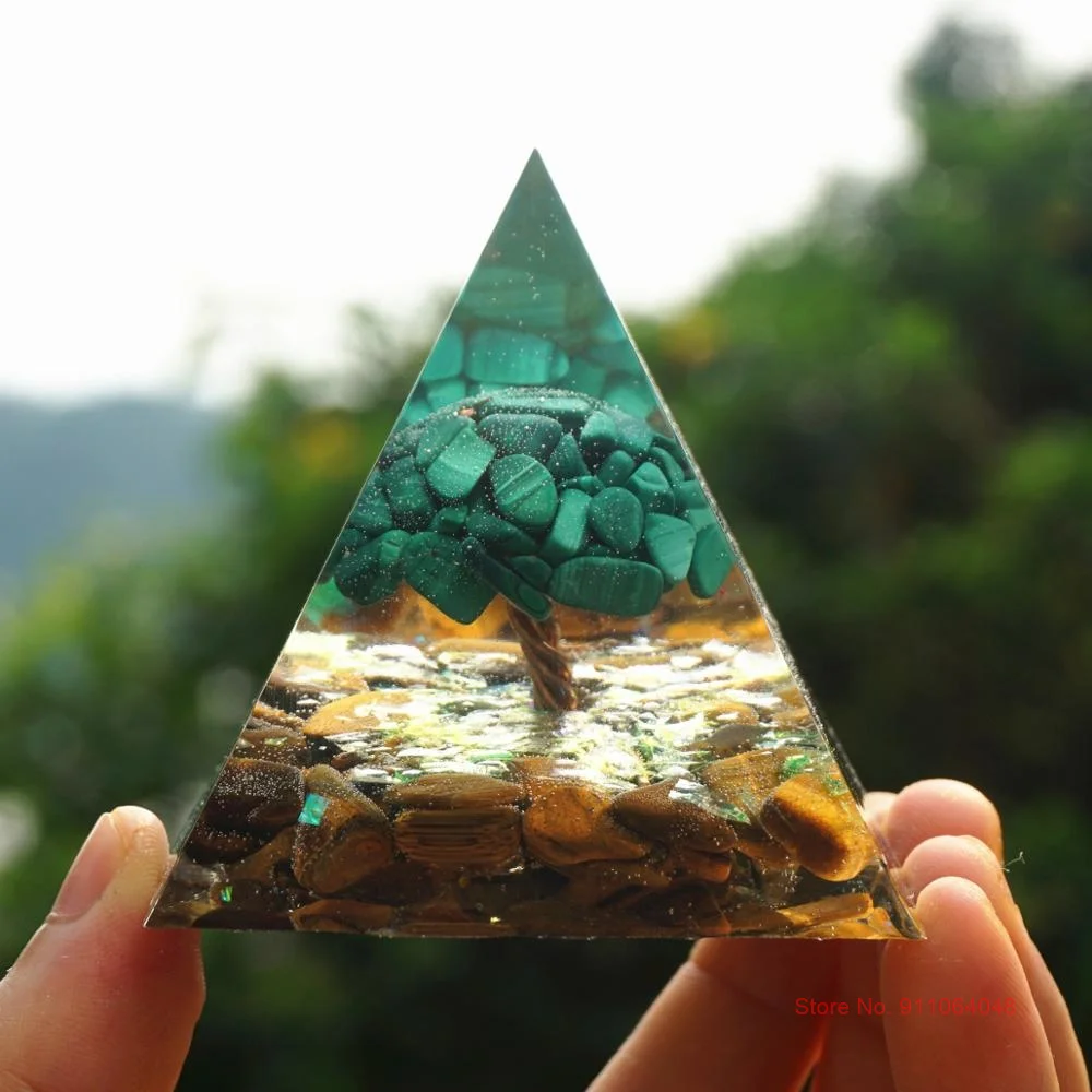 New Tree Of Life Orgone Pyramid Energy Chakra Reiki Meditaiton Tool Malachite With Tiger Eye Natural Crystal Stones EMF Orgonite
New Tree Of Life Orgone Pyramid Energy Chakra Reiki Meditaiton Tool Malachite With Tiger Eye Natural Crystal Stones EMF Orgonite