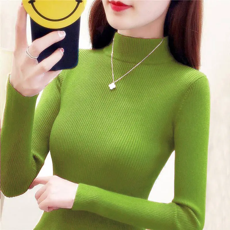 2022 Autumn Winter New Women Sweater Mock Neck Pullovers Fashion Sweaters Long Sleeve Thick Warm Female Sweater Tops C122
2022 Autumn Winter New Women Sweater Mock Neck Pullovers Fashion Sweaters Long Sleeve Thick Warm Female Sweater Tops C122