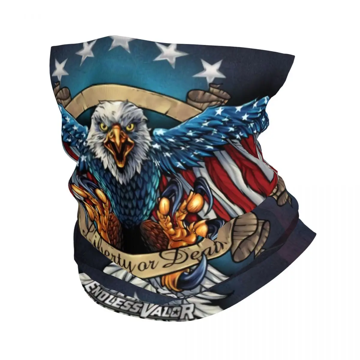 

Зимняя повязка на голову с крыльями флага США и орлом, обогреватель для шеи для мужчин и женщин, походный велосипедный шарф-труба, бандана с американским флагом для лица, гетры