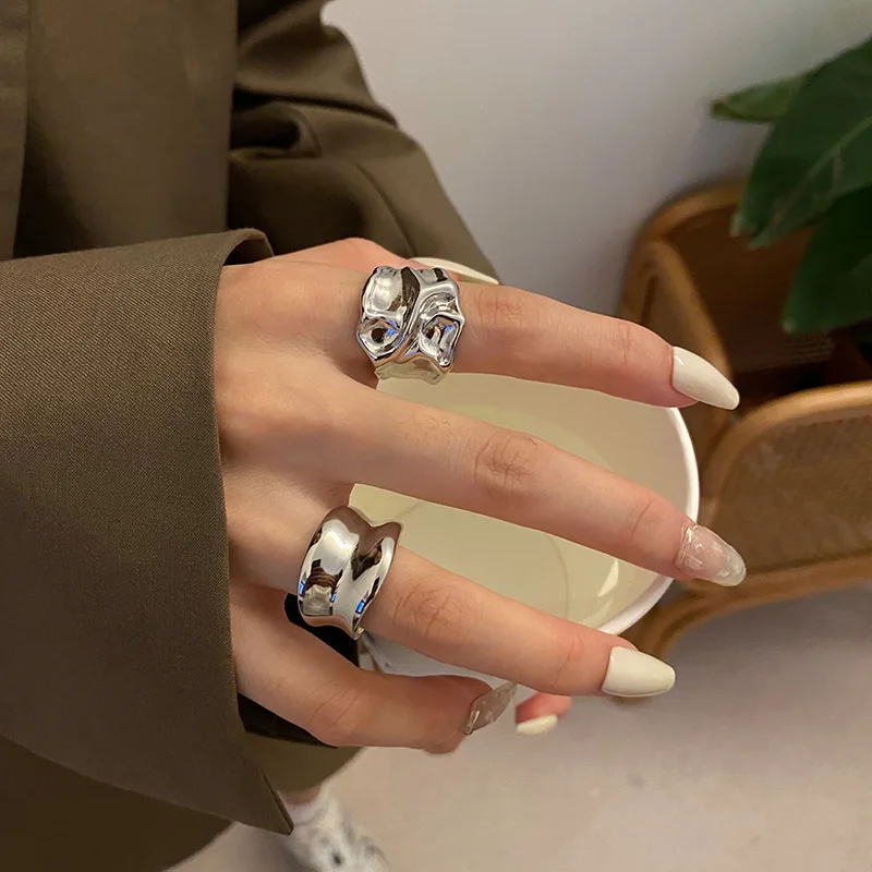 S925 Silver Personality Korean Version Of The Bump Ring Female Retro Hip-Hop Punk Irregular Opening Index Finger Ring Jewelry
S925 Silver Personality Korean Version Of The Bump Ring Female Retro Hip-Hop Punk Irregular Opening Index Finger Ring Jewelry