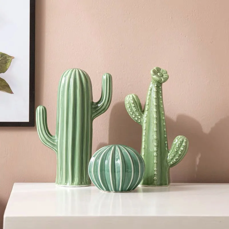 Nordic Cactus Ceramics Ornament Simulation Green Plant Figurine Home Decor Desk Decorative Creative Living Room Decoration
Nordic Cactus Ceramics Ornament Simulation Green Plant Figurine Home Decor Desk Decorative Creative Living Room Decoration