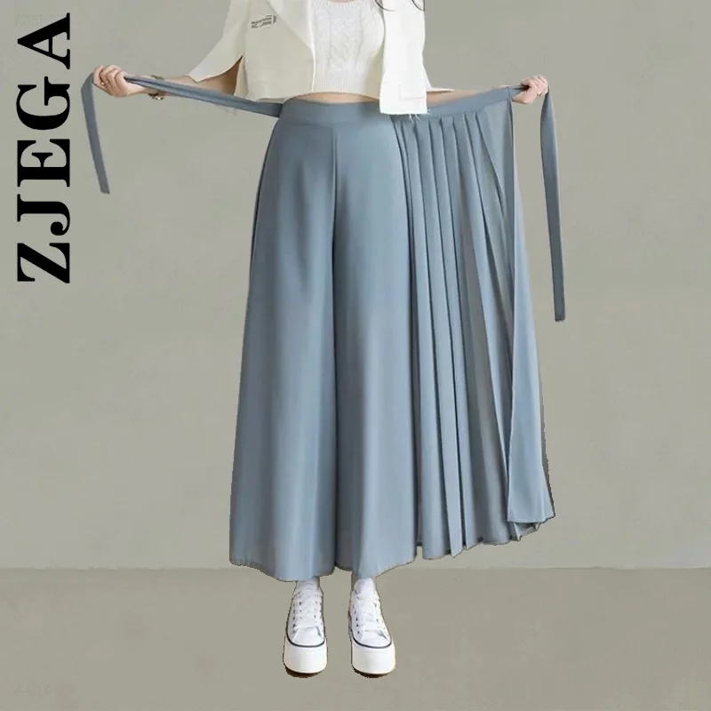Zjega Trousers Women Fashion Pants Soft Elegant Sweatpants Quality Pant Long Women's Pants Chiffon Pleated Trendy Female
Zjega Trousers Women Fashion Pants Soft Elegant Sweatpants Quality Pant Long Women's Pants Chiffon Pleated Trendy Female