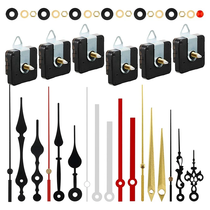 12 PCS Wall Quartz Clock Movement Mechanism DIY Replacement Repair Tool Part Clock Motor Kit With Different Clock Hands
12 PCS Wall Quartz Clock Movement Mechanism DIY Replacement Repair Tool Part Clock Motor Kit With Different Clock Hands
