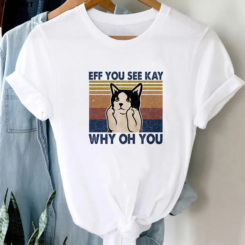 2022 Spring and summer street Casual cartoon graphic Tshirt dog despise action Print short sleeve loose soft Female Tops T-Shirt
2022 Spring and summer street Casual cartoon graphic Tshirt dog despise action Print short sleeve loose soft Female Tops T-Shirt