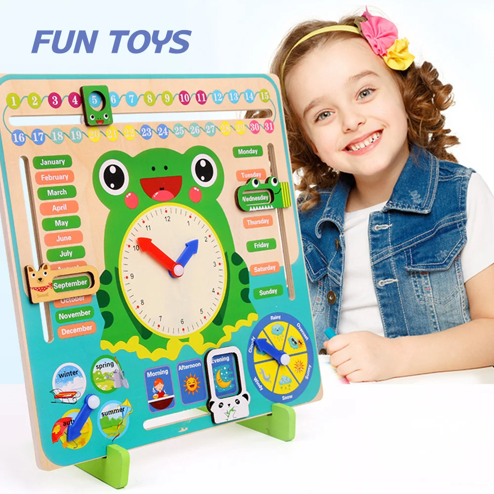 7 in 1 Wooden Teaching Clock Preschool Educational Toy Gifts for Kids Boys Girls Time Learning Cute Design Season Learning JAN88
7 in 1 Wooden Teaching Clock Preschool Educational Toy Gifts for Kids Boys Girls Time Learning Cute Design Season Learning JAN88
