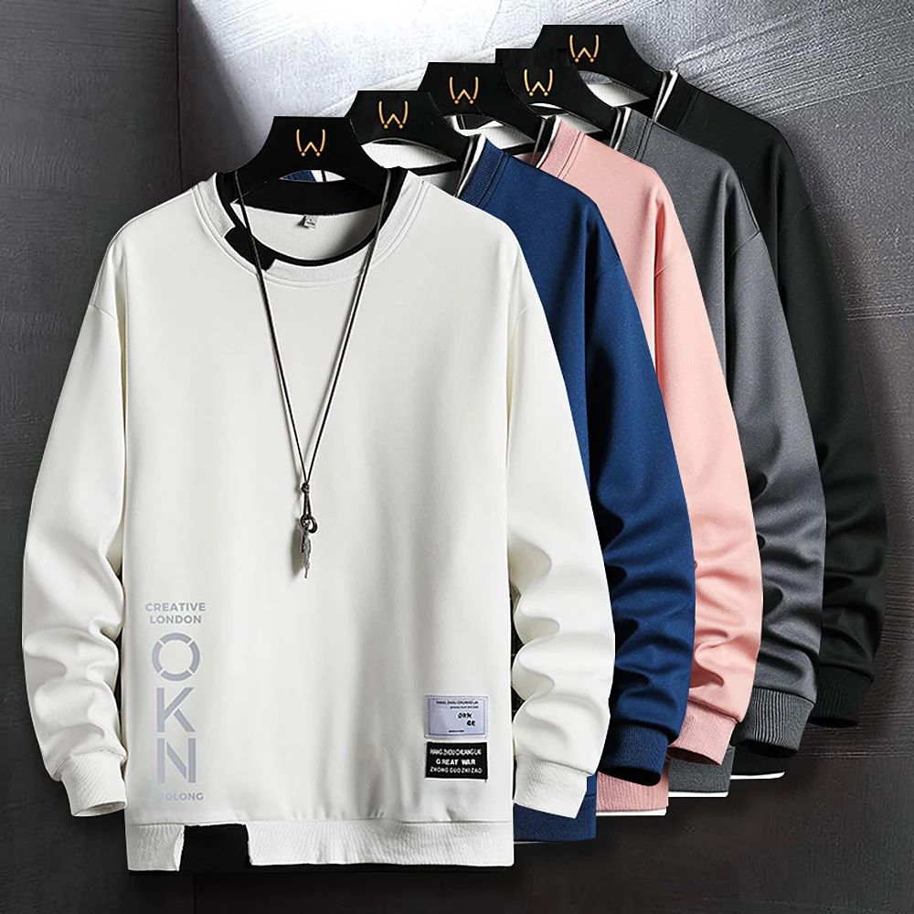 Mens Sweatshirt Casual Long Sleeves Shirts Men Streetwear Korean Fashion Crew Sweatshirt Spring and Autumn Clothes For Men 2023
Mens Sweatshirt Casual Long Sleeves Shirts Men Streetwear Korean Fashion Crew Sweatshirt Spring and Autumn Clothes For Men 2023