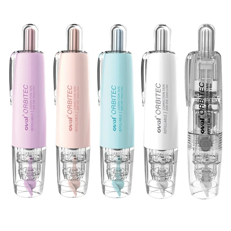Portable Oval Pen Shape Correction Tape Colorful Cute Mini Writing Error Correction Tools 5mm*6m School Stationery Office Supply 
Portable Oval Pen Shape Correction Tape Colorful Cute Mini Writing Error Correction Tools 5mm*6m School Stationery Office Supply