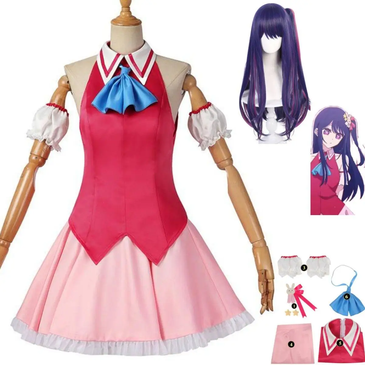 Anime Oshi No Ko Hoshino Ai Cosplay Costume Sleeveless Suspender Skirt Lolita Woman Kawaii Masquerade Ball Party Suit
Anime Oshi No Ko Hoshino Ai Cosplay Costume Sleeveless Suspender Skirt Lolita Woman Kawaii Masquerade Ball Party Suit