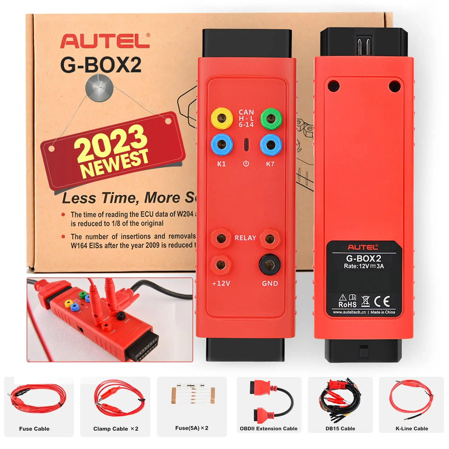 Autel 2023 Newest G-BOX2 Accessory Tool Key Programming Adapter for Mercedes-Benz/for BMW Writing Boot Mode Bench Method
Autel 2023 Newest G-BOX2 Accessory Tool Key Programming Adapter for Mercedes-Benz/for BMW Writing Boot Mode Bench Method