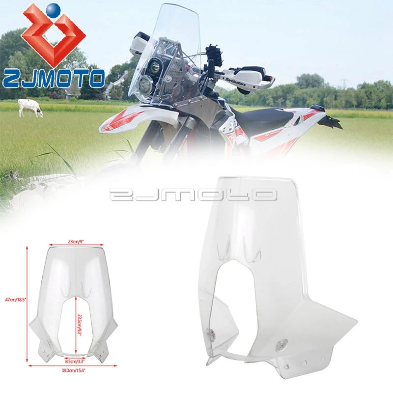Motorcycle Clear Wind Screen Front Headlight Fairing Windshield For 450 RALLY REPLICA ENDURO 690 790 890 BAJA 701 FE Air Flow
Motorcycle Clear Wind Screen Front Headlight Fairing Windshield For 450 RALLY REPLICA ENDURO 690 790 890 BAJA 701 FE Air Flow