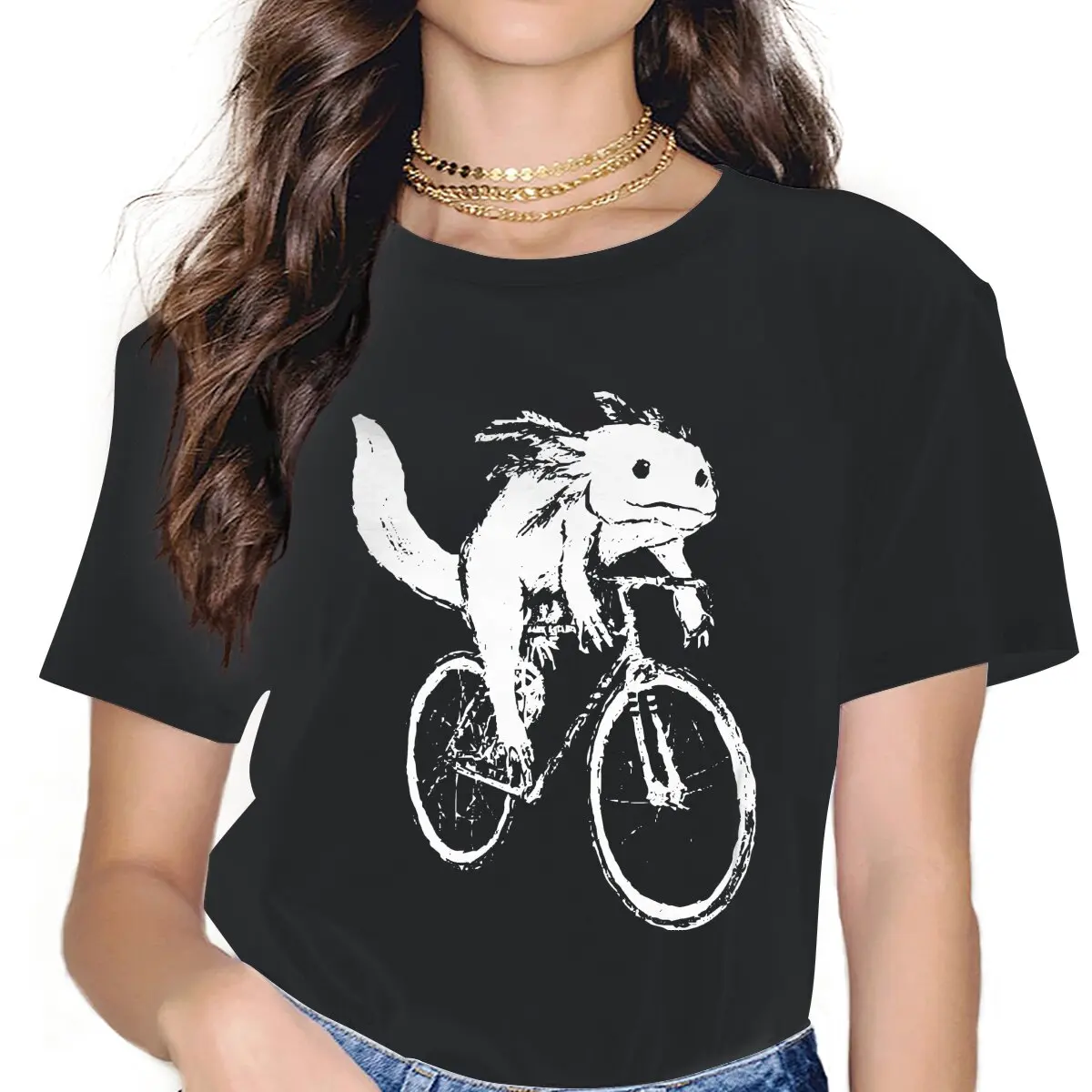 Женская одежда для велоспорта Axolotl, женские футболки с графическим принтом для влюбленных, винтажные гранж свободные топы, футболка, милая у... 
Женская одежда для велоспорта Axolotl, женские футболки с графическим принтом для влюбленных, винтажные гранж свободные топы, футболка, милая у...