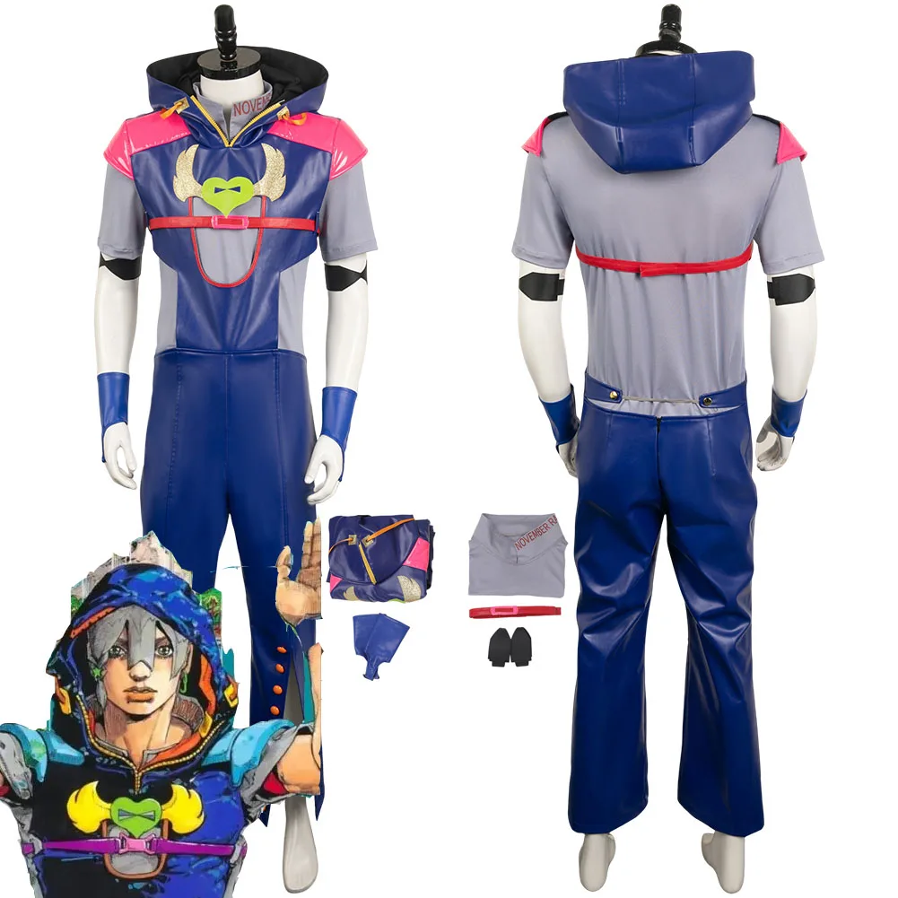 

JoJo's Bizarre Adventure 9 Jodio Joestar Cosplay The JOJO Lands Costume Disguise for Adult Men Women Fantasia Halloween Suit