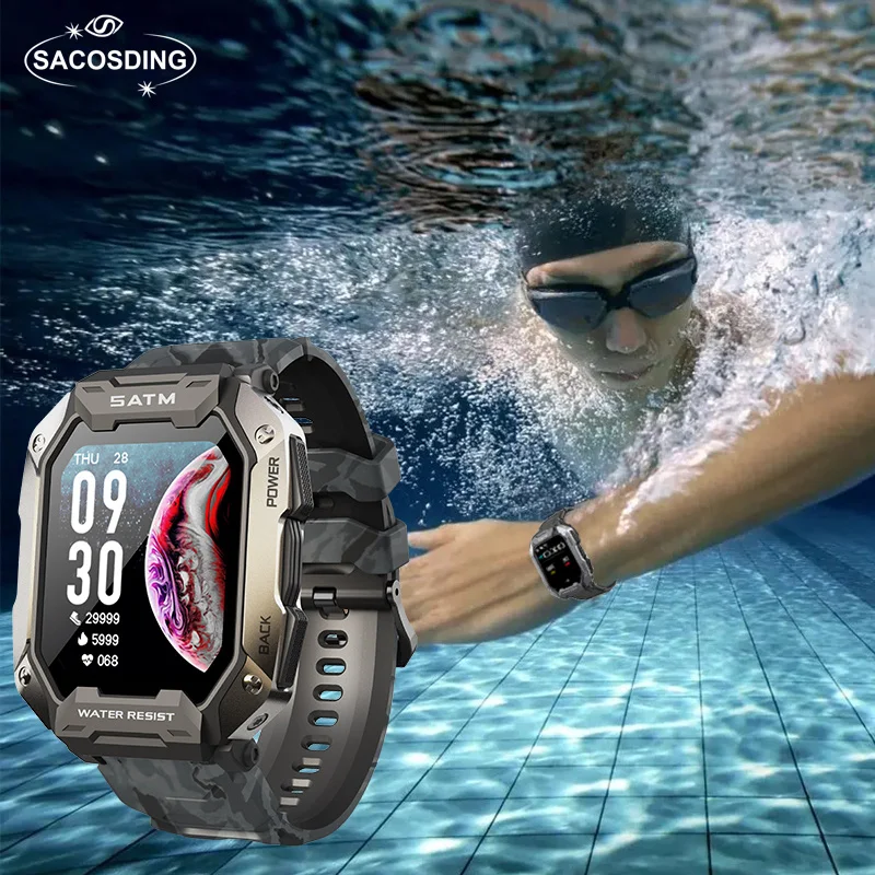 Montre connectée militaire 5atm IP69K, 1,71 дюймов HD, professionnelle, для плавания, новый
Montre connectée militaire 5atm IP69K, 1,71 дюймов HD, professionnelle, для плавания, новый