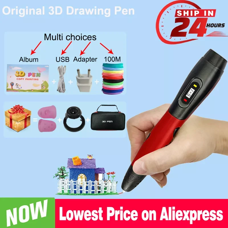 3D Pen DIY Drawing Pen 3 Speed Adjustable With LCD Screen Compatible PLA Filament Toys Safe Paiting for Children Kids Gift
3D Pen DIY Drawing Pen 3 Speed Adjustable With LCD Screen Compatible PLA Filament Toys Safe Paiting for Children Kids Gift