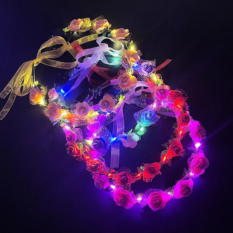 1Pcs Luminous Party LED Flower Wreath Headband Luminous Party Glowing Headband Wedding Baby Shower Decoration
1Pcs Luminous Party LED Flower Wreath Headband Luminous Party Glowing Headband Wedding Baby Shower Decoration