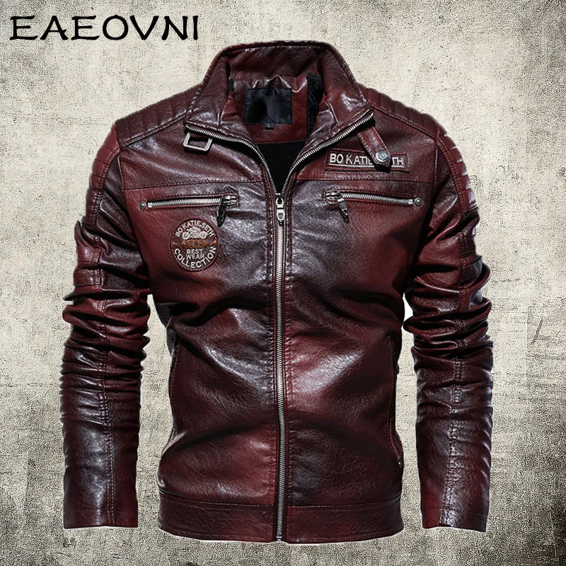 Мужская Байкерская верхняя одежда Moto EAEOVNI, Мужская ветровка с подкладкой, осенне-зимние теплые куртки из искусственной кожи
Мужская Байкерская верхняя одежда Moto EAEOVNI, Мужская ветровка с подкладкой, осенне-зимние теплые куртки из искусственной кожи