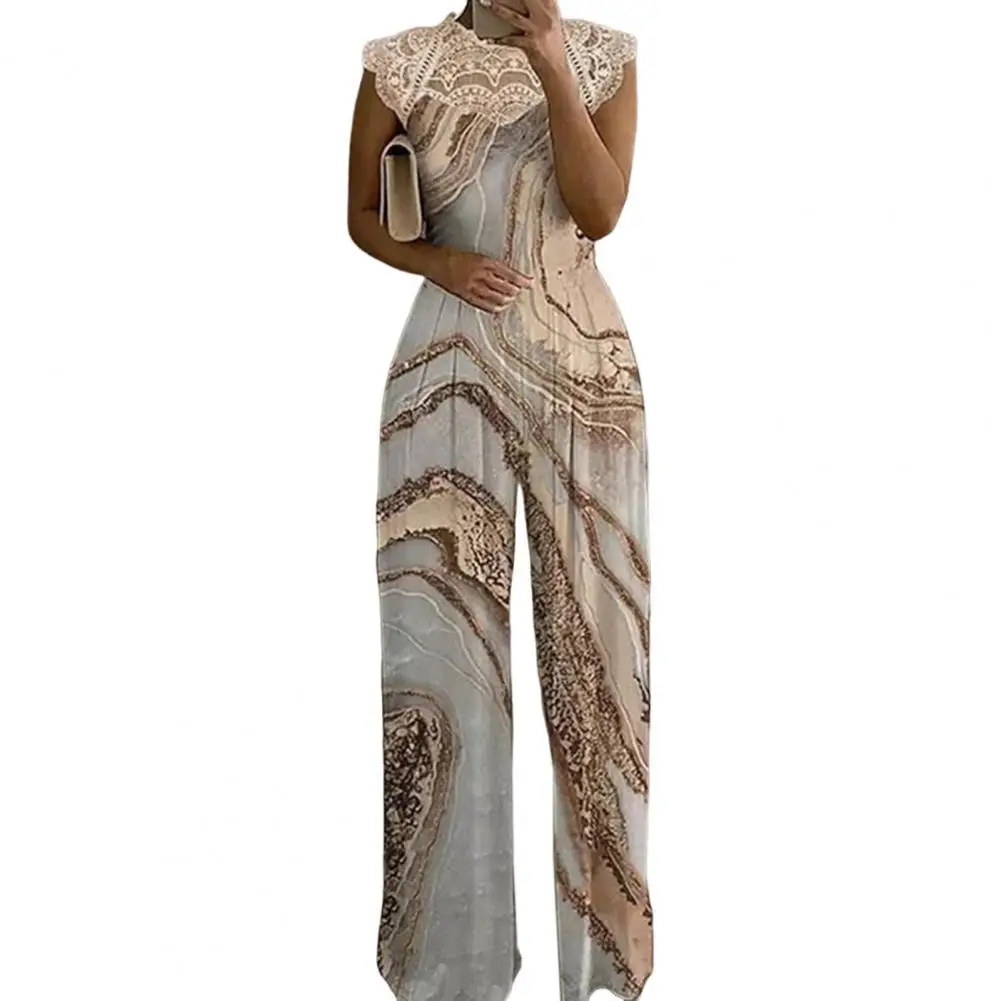 Summer Jumpsuit Sleeveless Fabric Temperament Lace Flower Print Crew Neck Jumpsuit Women Sexy Hollow Out Sleeveless Jumpsuit
Summer Jumpsuit Sleeveless Fabric Temperament Lace Flower Print Crew Neck Jumpsuit Women Sexy Hollow Out Sleeveless Jumpsuit