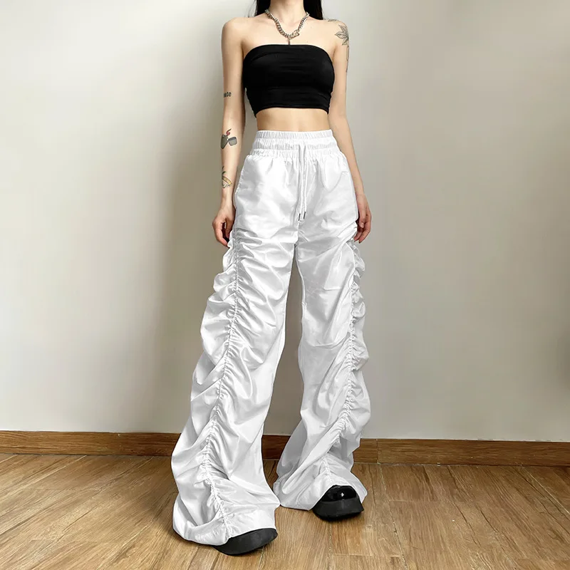 Women's Clothes Summer New 2023 Fashion Streetwear Shooting High Waist Straight Wide Leg Pleated Loose Belted Leisure Trousers
Women's Clothes Summer New 2023 Fashion Streetwear Shooting High Waist Straight Wide Leg Pleated Loose Belted Leisure Trousers