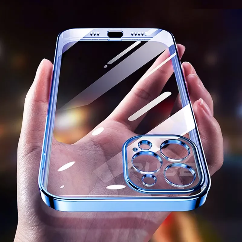 Transparent Square Frame Plating Case for iPhone 13 12 11 Pro Max Mini iPhone X Xs Xr 7 8 Plus SE 2020 Soft Clear Cover 
Transparent Square Frame Plating Case for iPhone 13 12 11 Pro Max Mini iPhone X Xs Xr 7 8 Plus SE 2020 Soft Clear Cover
