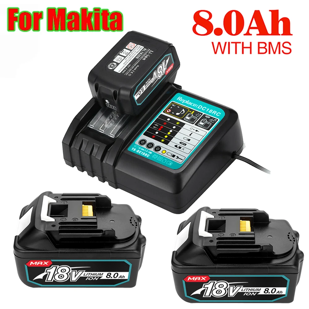 2022 Upgraded BL1860 Rechargeable 18 V 8000mAh Li-ion Battery for Makita 18v Battery BL1840 BL1850 BL1830 BL1860B LXT 400
2022 Upgraded BL1860 Rechargeable 18 V 8000mAh Li-ion Battery for Makita 18v Battery BL1840 BL1850 BL1830 BL1860B LXT 400