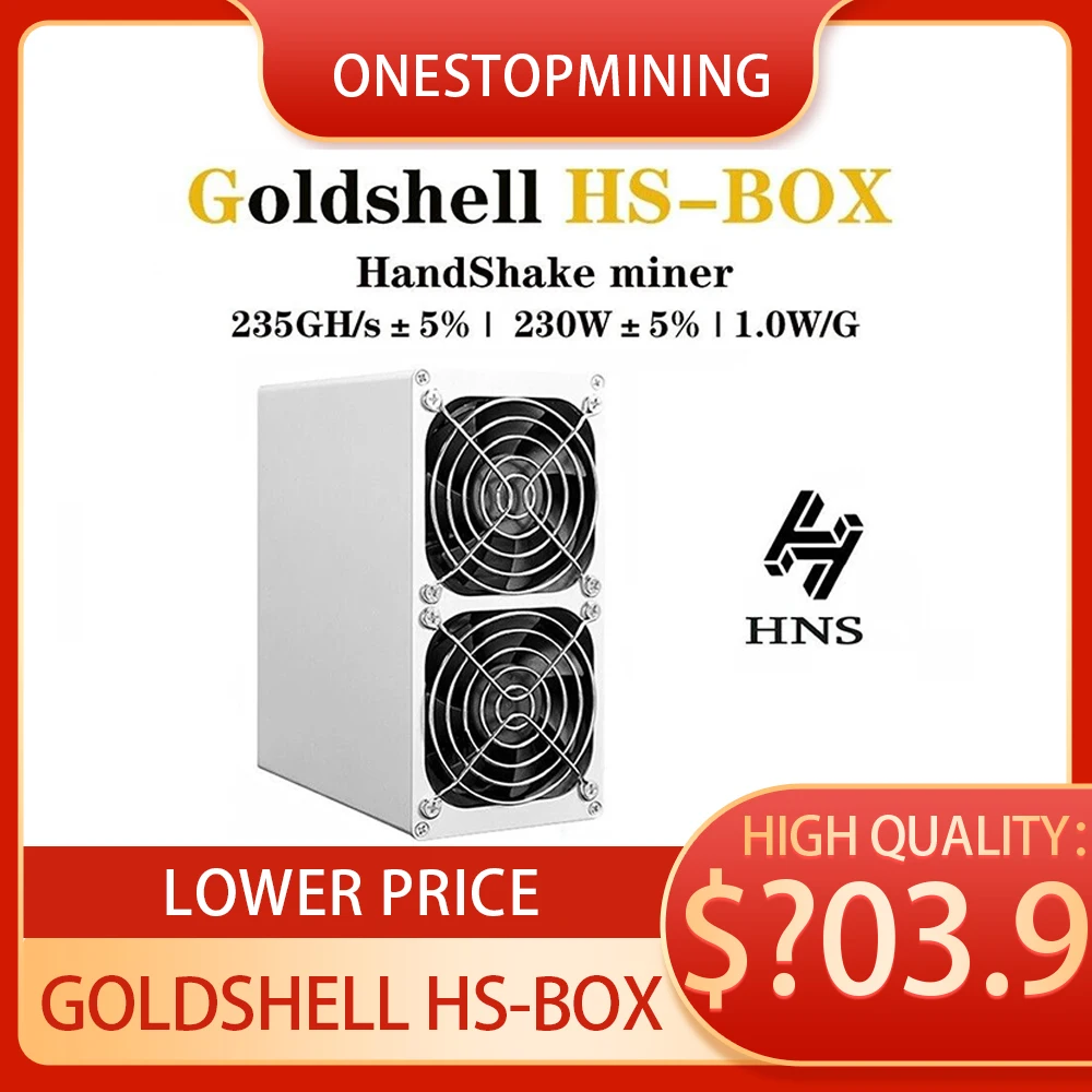 New Goldshell HS-BOX 235G 230W Handshake Miner HNS SiaCoin Crypto ASIC Mining Miner Machine 
New Goldshell HS-BOX 235G 230W Handshake Miner HNS SiaCoin Crypto ASIC Mining Miner Machine