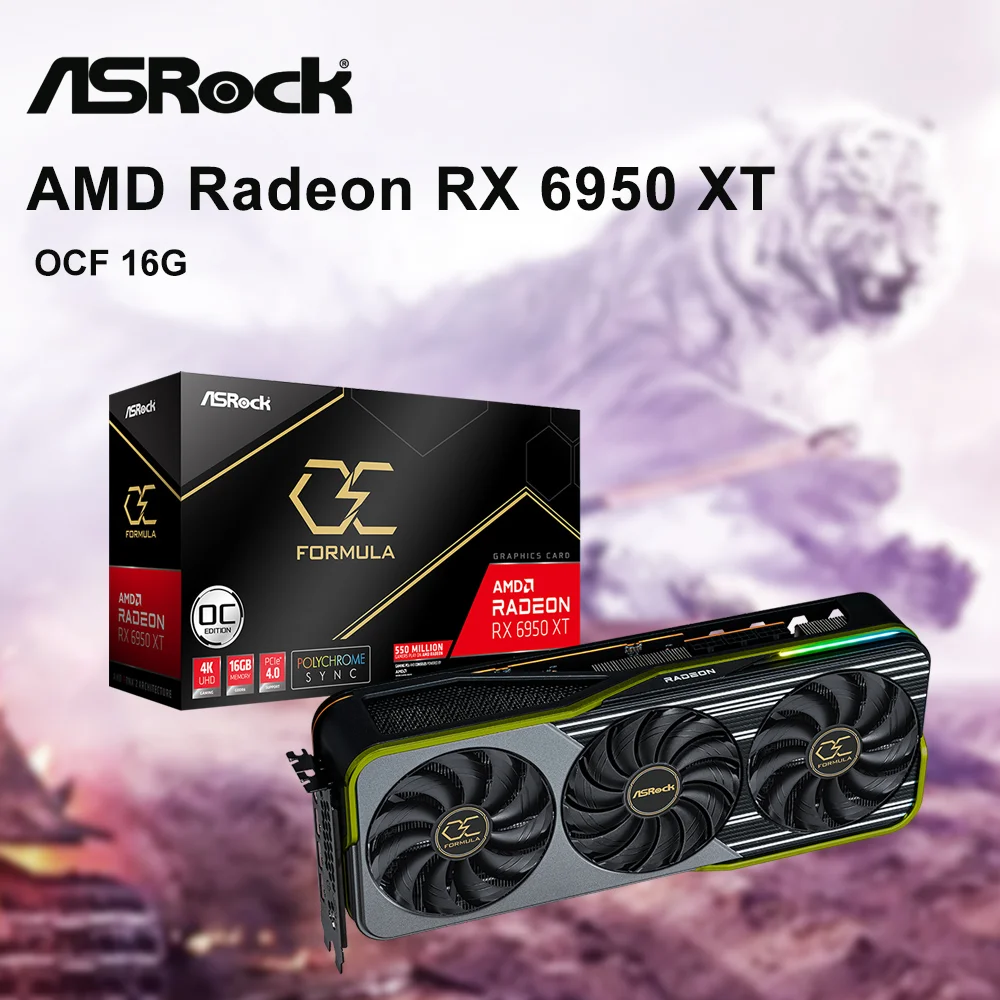 

ASROCK NEW AMD Radeon RX 6950 XT RX6950XT Graphic Card 16GB GDDR6 256-bit 7NM Support AMD GPU CPU Video Cards placa de video