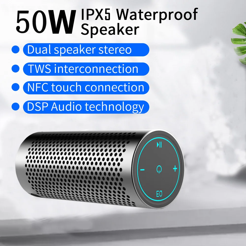 Spotify 50W High Quality Ultra-deep Bass Speaker Portable TWS Stereo Bluetooth Speaker NFC Outdoor Waterproof Wireless Speaker
Spotify 50W High Quality Ultra-deep Bass Speaker Portable TWS Stereo Bluetooth Speaker NFC Outdoor Waterproof Wireless Speaker