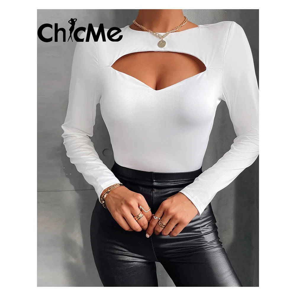 Chicme Women Cutout Front Long Sleeve Skinny Tops Women 2021 White Tees Casual Blouse Women Korean Fashion Women Clothing
Chicme Women Cutout Front Long Sleeve Skinny Tops Women 2021 White Tees Casual Blouse Women Korean Fashion Women Clothing