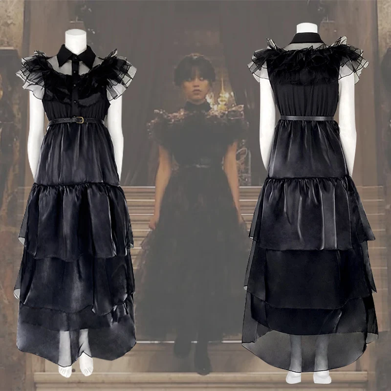 Movie Wednesday Cosplay Dresses Wednesday Addams Cosplay Costume Gothic Wind Adult Kids Children Dress Halloween Party Costumes
Movie Wednesday Cosplay Dresses Wednesday Addams Cosplay Costume Gothic Wind Adult Kids Children Dress Halloween Party Costumes