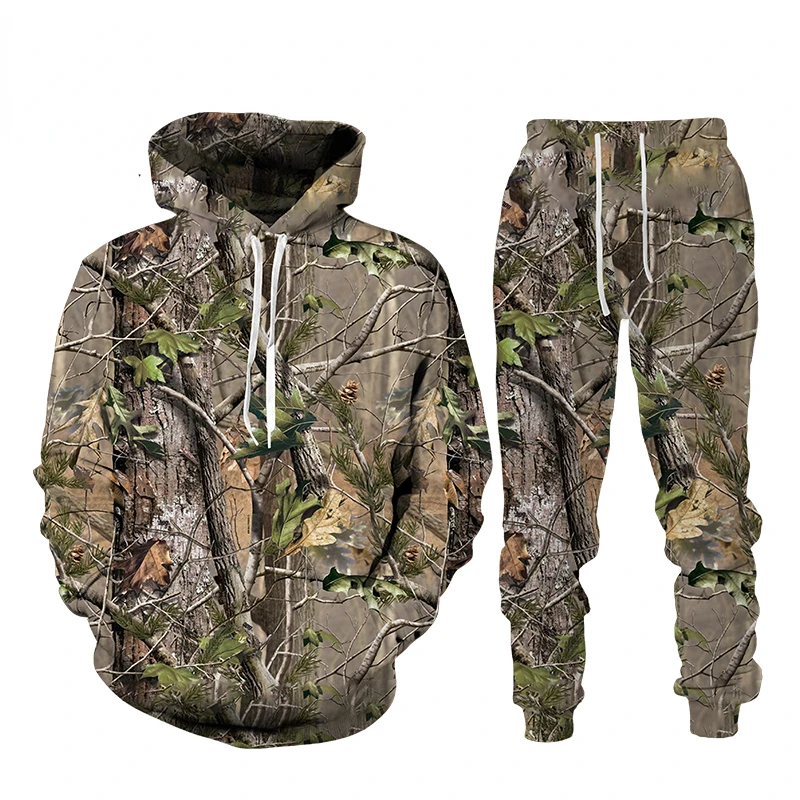 Europe And America Men's Autumn 3D Printed Plant Camouflage Hoodie Fashion Suit Casual Sports Men's And Women's Streetwear Suit
Europe And America Men's Autumn 3D Printed Plant Camouflage Hoodie Fashion Suit Casual Sports Men's And Women's Streetwear Suit