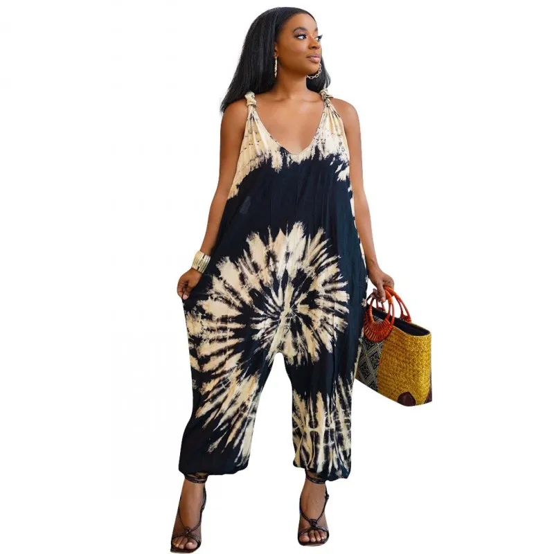 Tie Dye African Jumpsuit Clothes Women Spaghetti Strap Rompers Summer New Streetwear Bazin Riche African Tank Jumpsuits Playsuit
Tie Dye African Jumpsuit Clothes Women Spaghetti Strap Rompers Summer New Streetwear Bazin Riche African Tank Jumpsuits Playsuit