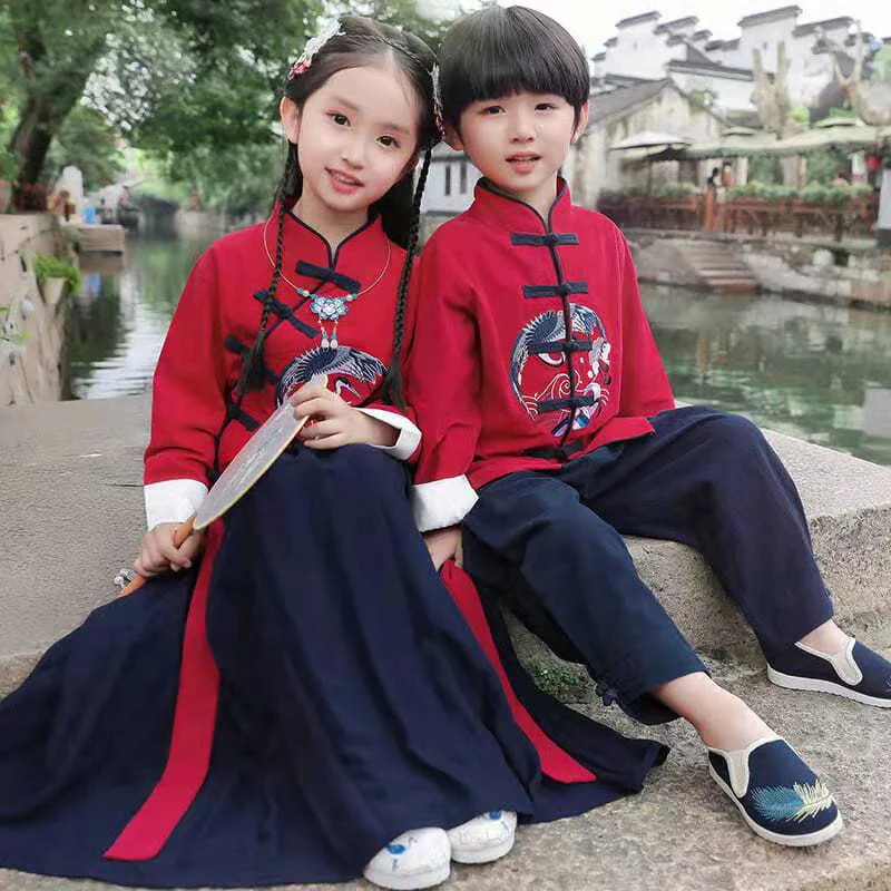 2pcs/set Chinese Style Ancient Costume Children Hanfu Clothing Kid Boy Baby Classic Tang Suit Girl Cosplay Performance Festival
2pcs/set Chinese Style Ancient Costume Children Hanfu Clothing Kid Boy Baby Classic Tang Suit Girl Cosplay Performance Festival